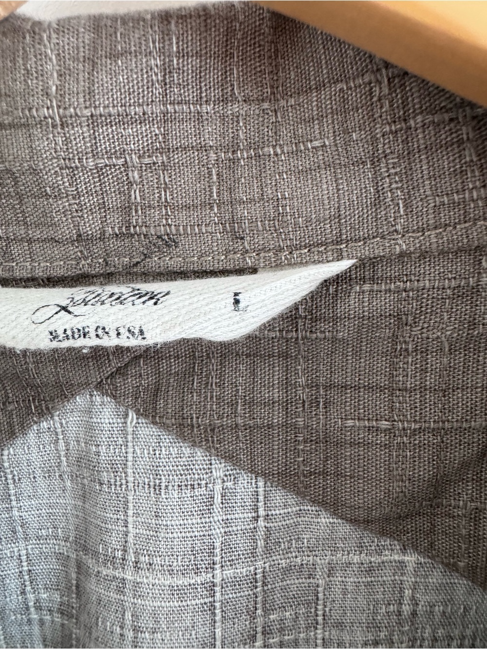 3sixteen Short-Sleeve Button-Down Textured Shirt in Taupe Brown - Picture 3 of 14